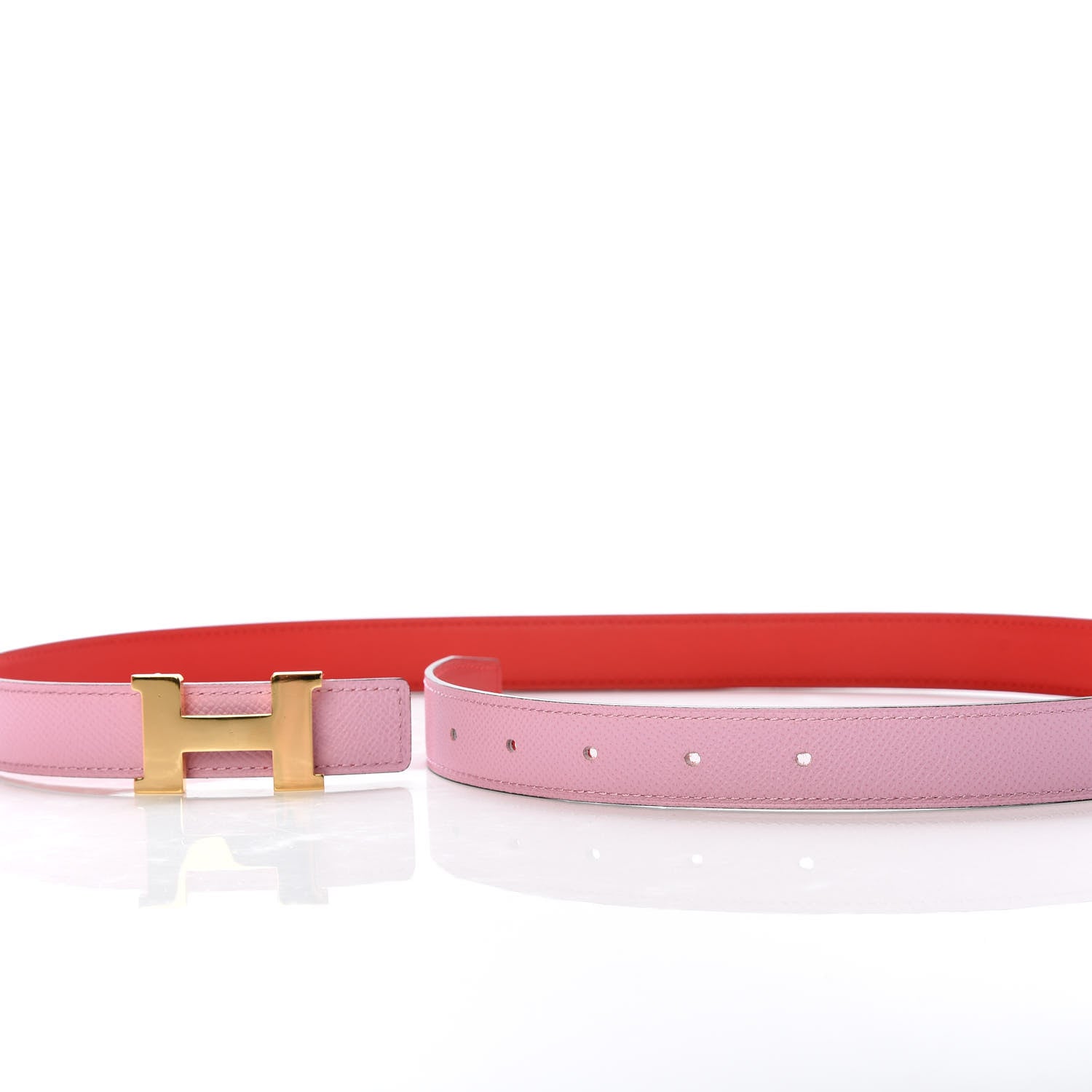 Hermes Swift Epsom 24mm Constance H Belt 85 Rouge De Coeur Mauve Sylvestre 5 of 6
