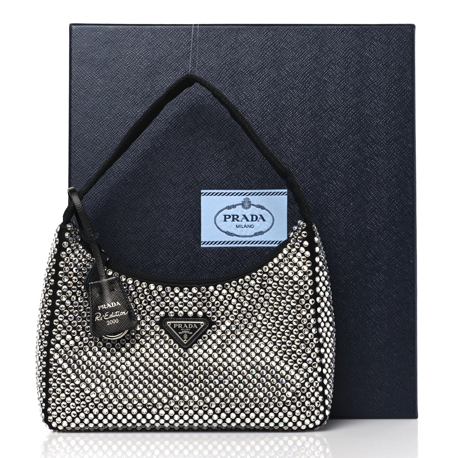 Prada Satin Crystal Mini Re-Edition 2000 Bag Cristal 11 of 11