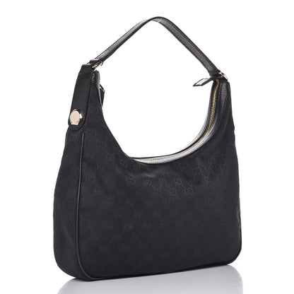 Gucci Monogram Medium Charmy Hobo Black 3 of 7