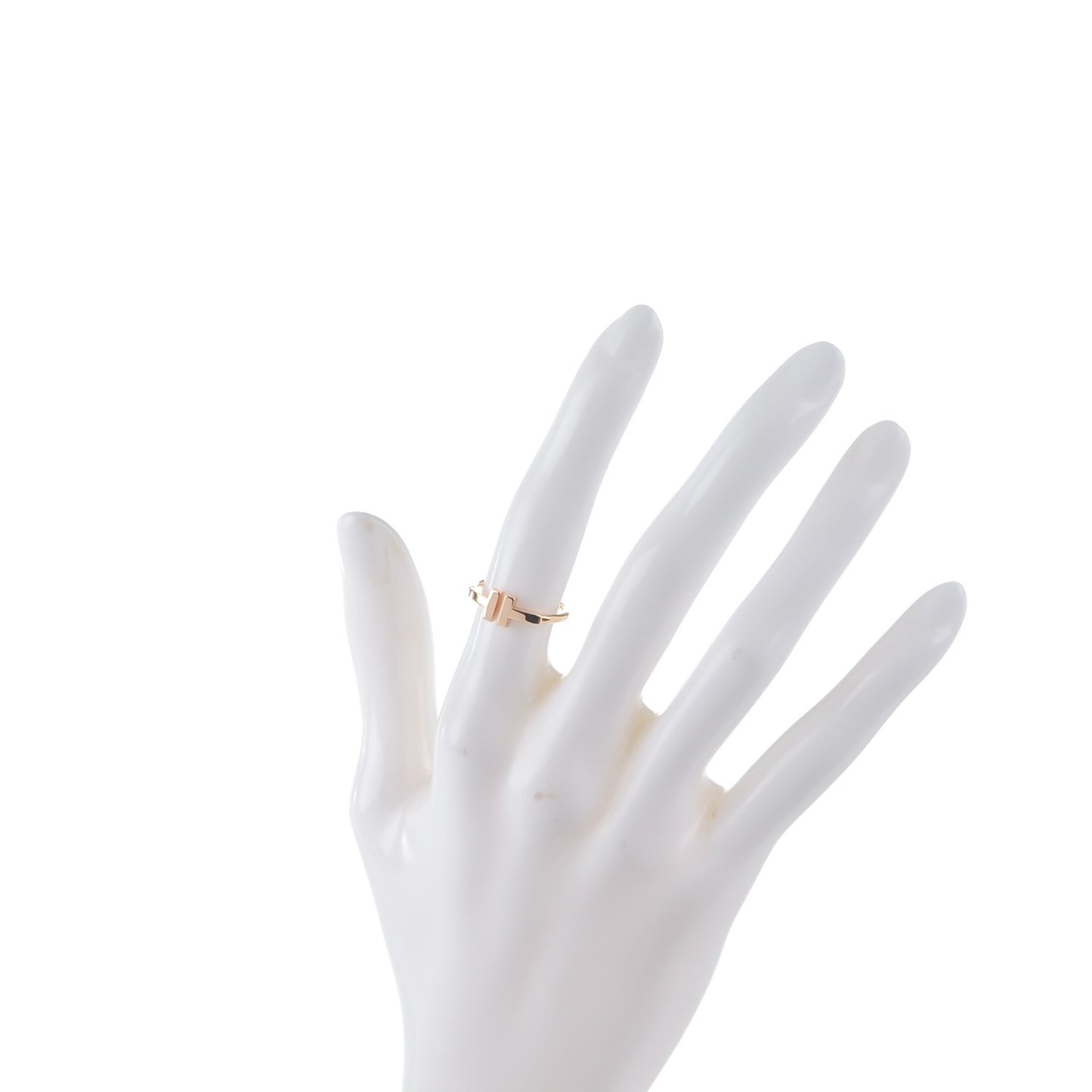 18K Rose Gold T Wire Ring 49 5