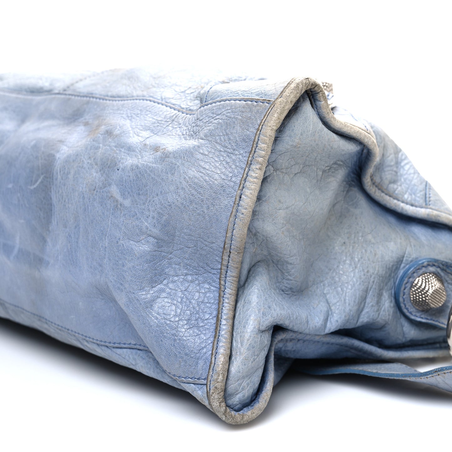 Agneau Giant 21 Silver Hardware Part Time Light Blue