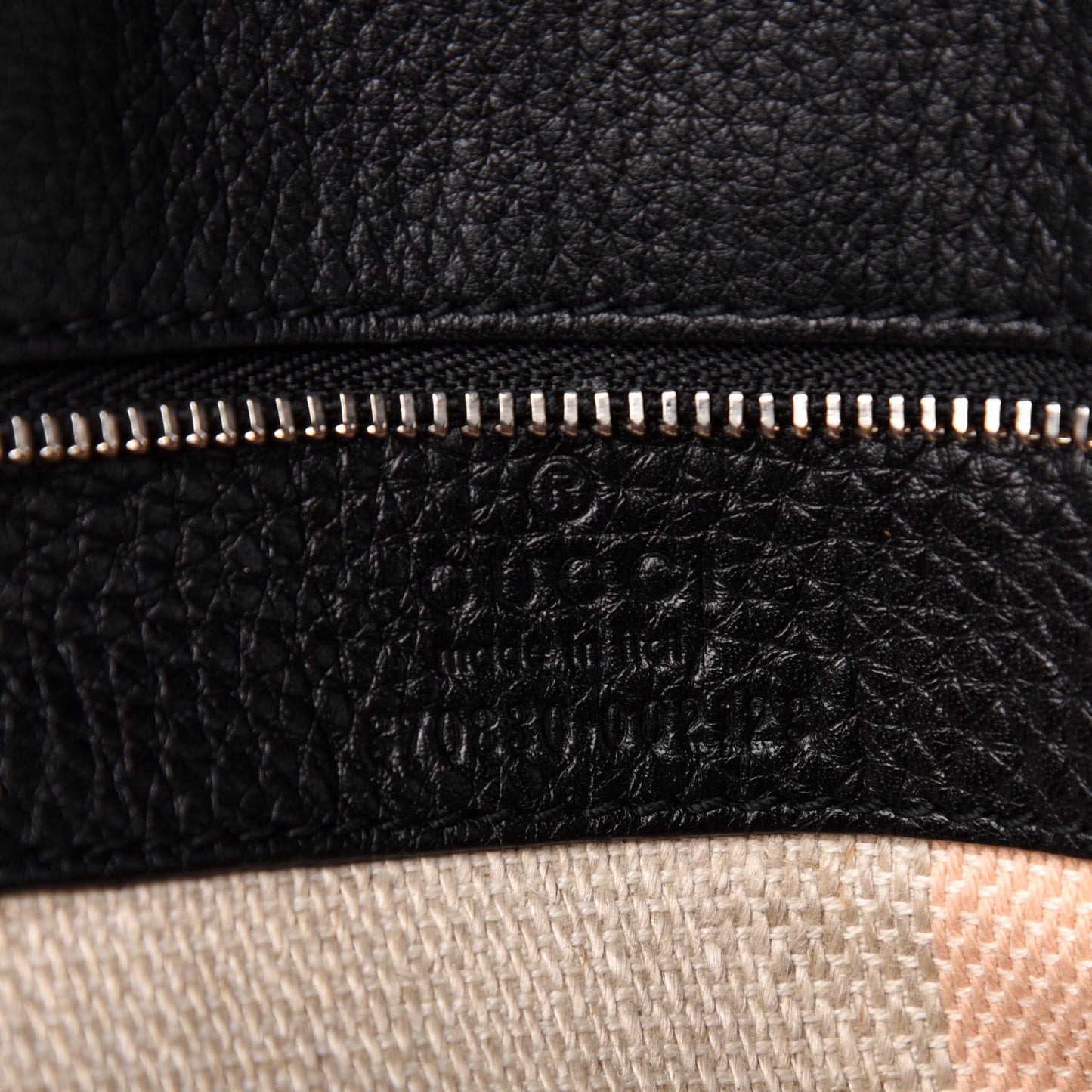 Pebbled Calfskin Large Bamboo Daily Top Handle Bag Black