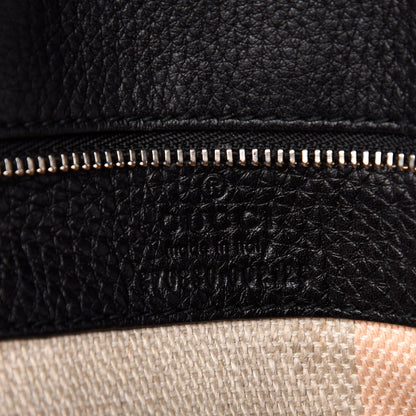 Gucci Pebbled Calfskin Large Bamboo Daily Top Handle Bag Black 8 of 16