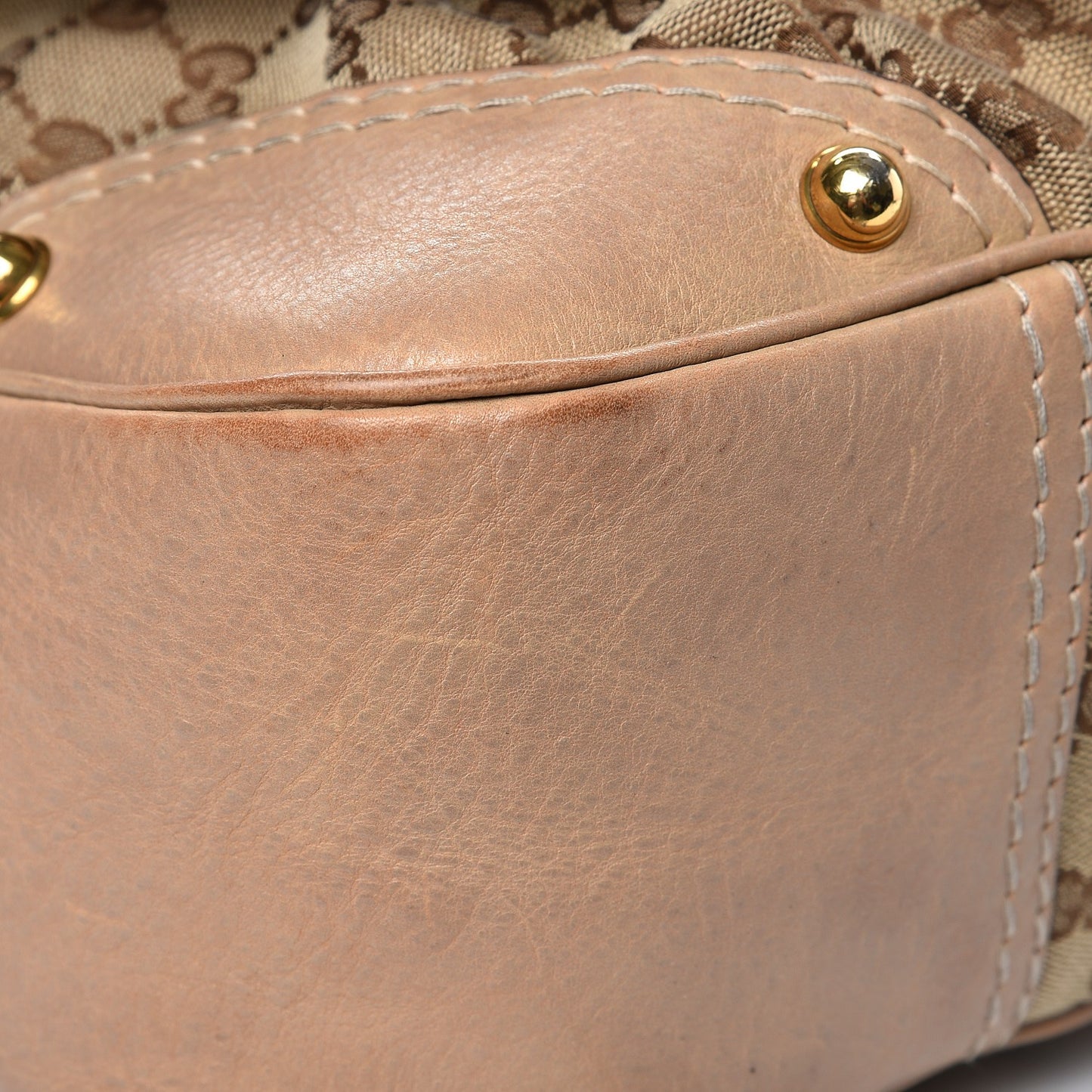 Monogram Large Jockey Hobo Beige