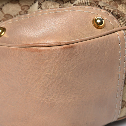 Gucci Monogram Large Jockey Hobo Beige 10 of 12