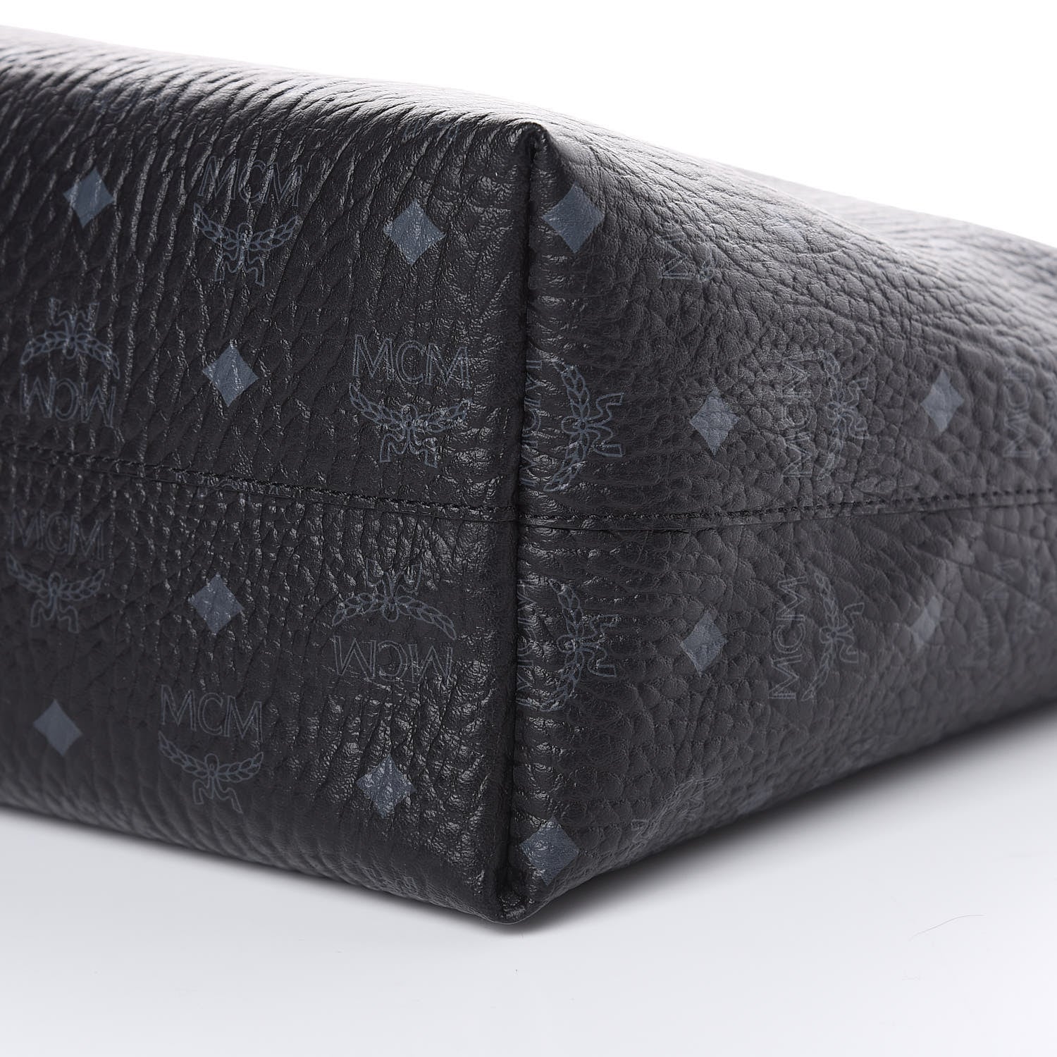 MCM Visetos Medium Anya Shopper Tote Black 8 of 8