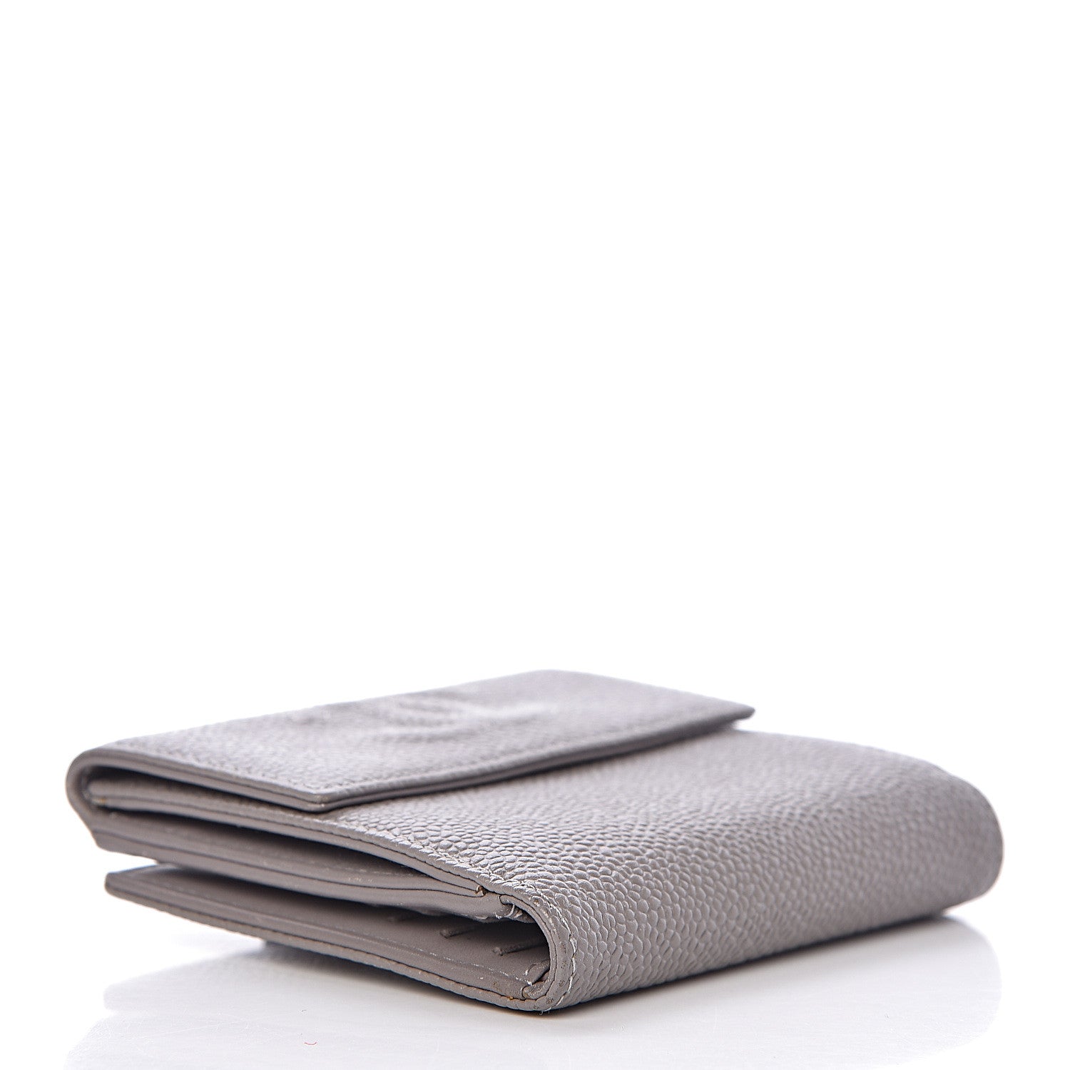 Chanel Caviar Timeless CC Compact French Wallet Light Grey 4 of 9