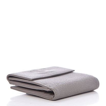 Chanel Caviar Timeless CC Compact French Wallet Light Grey 4 of 9