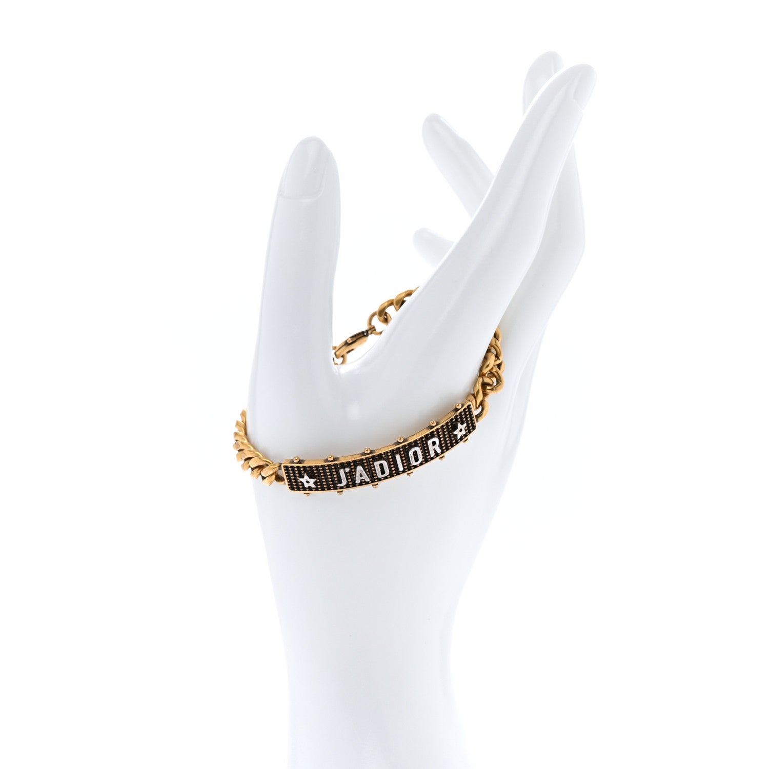 Christian Dior Metal J'Adior Star Chain Bracelet Aged Gold 2 of 5