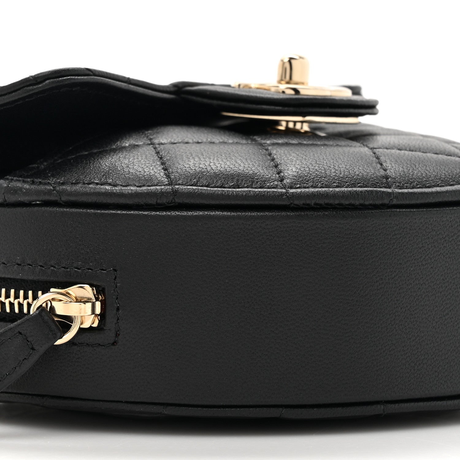 Chanel Lambskin Quilted CC In Love Heart Clutch With Chain Black 10 of 12
