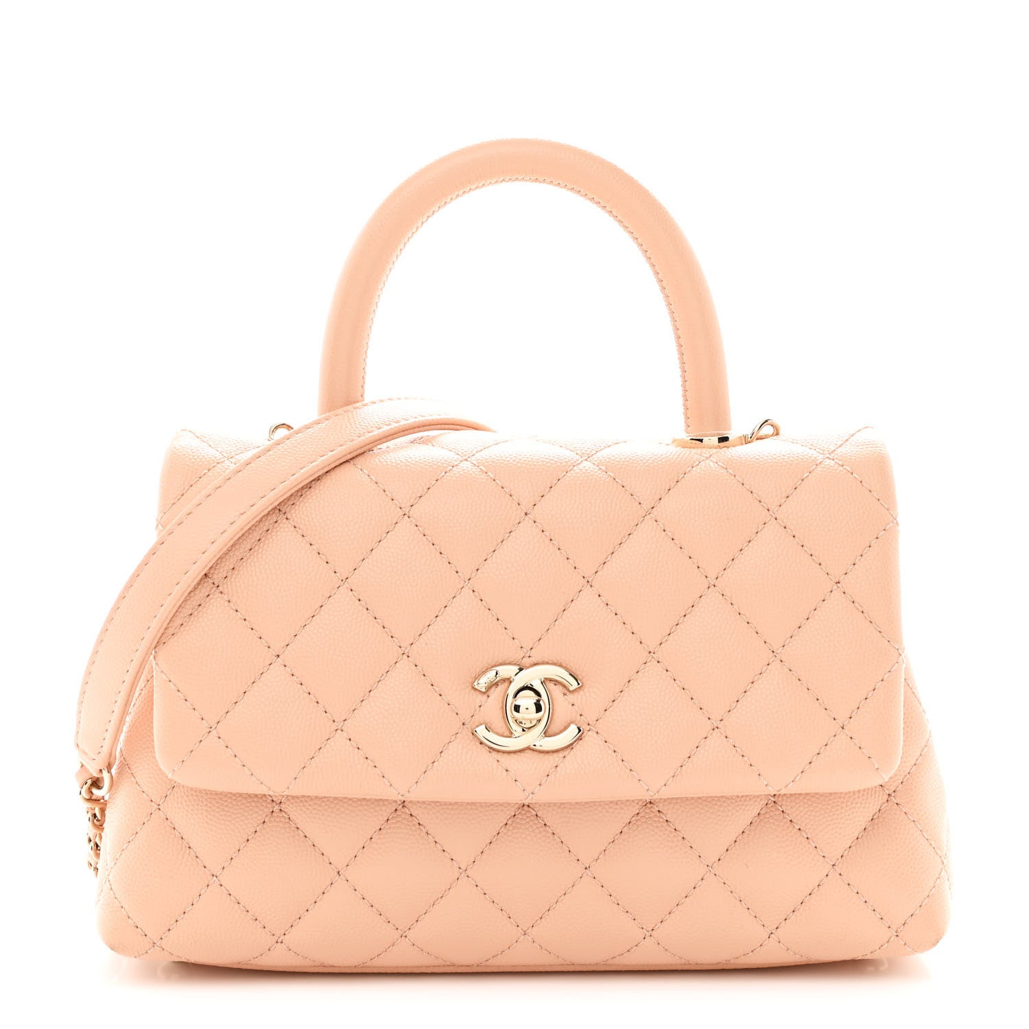 Chanel Caviar Quilted Mini Coco Handle Flap Light Pink 1 of 11