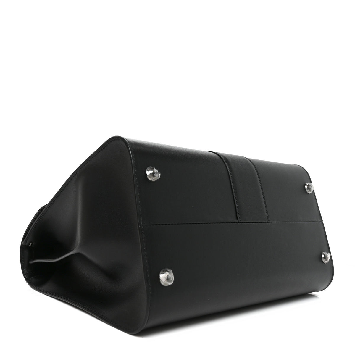 Box Calfskin L'Humour MM Brillant Satchel Black
