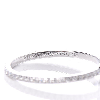 Tiffany 18K White Gold Diamond T Wire Pave Ring 52 6 5 of 5