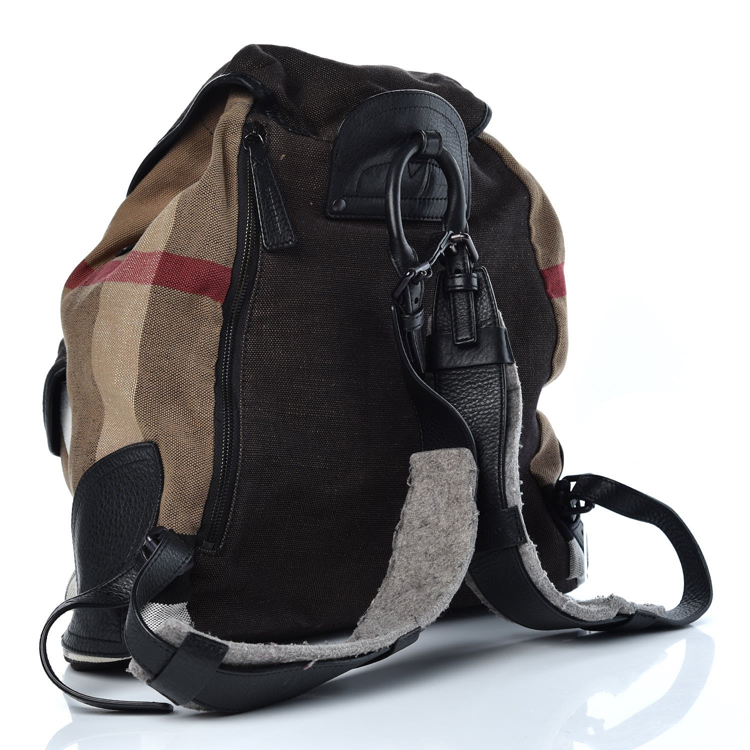 Burberry Canvas Mega Check Korbin Backpack Camel 3 of 11