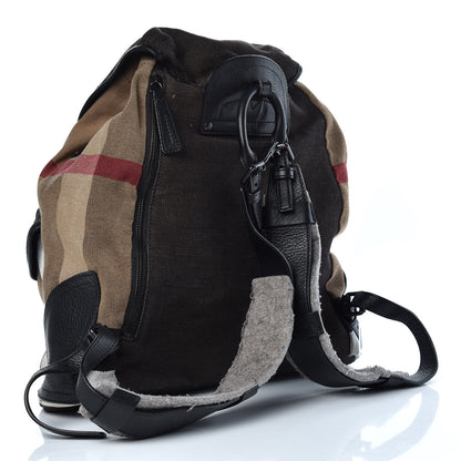 Burberry Canvas Mega Check Korbin Backpack Camel 3 of 11