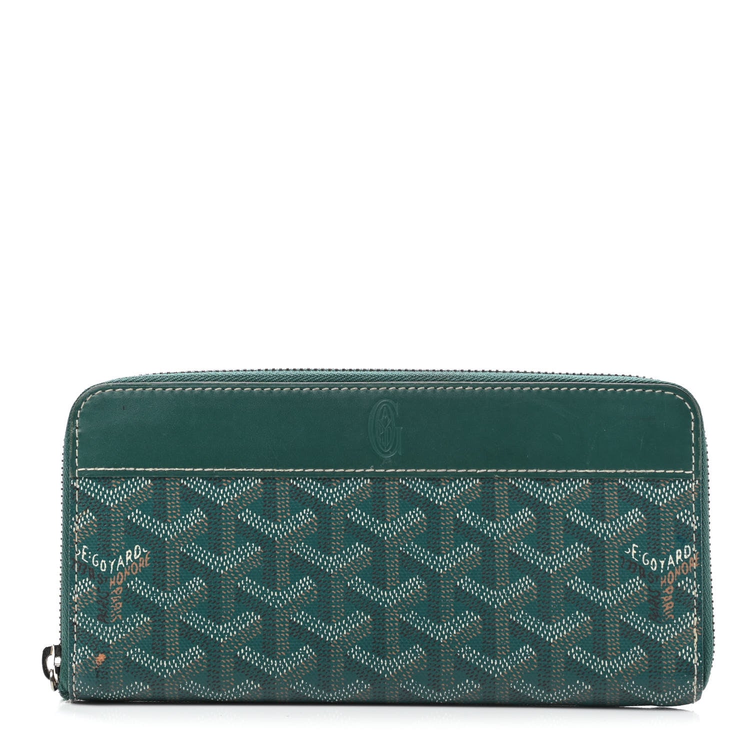 Goyard Goyardine Matignon Zip Around GM Wallet Green 1 of 8