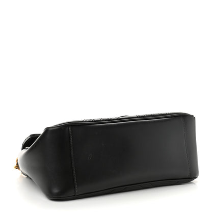 Gucci Calfskin Matelasse Small GG Marmont Top Handle Shoulder Bag Black 4 of 11