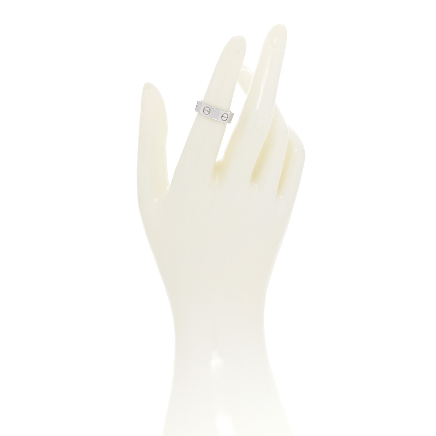 Cartier 18K White Gold 5.5mm LOVE Ring 51 5.75 2 of 4