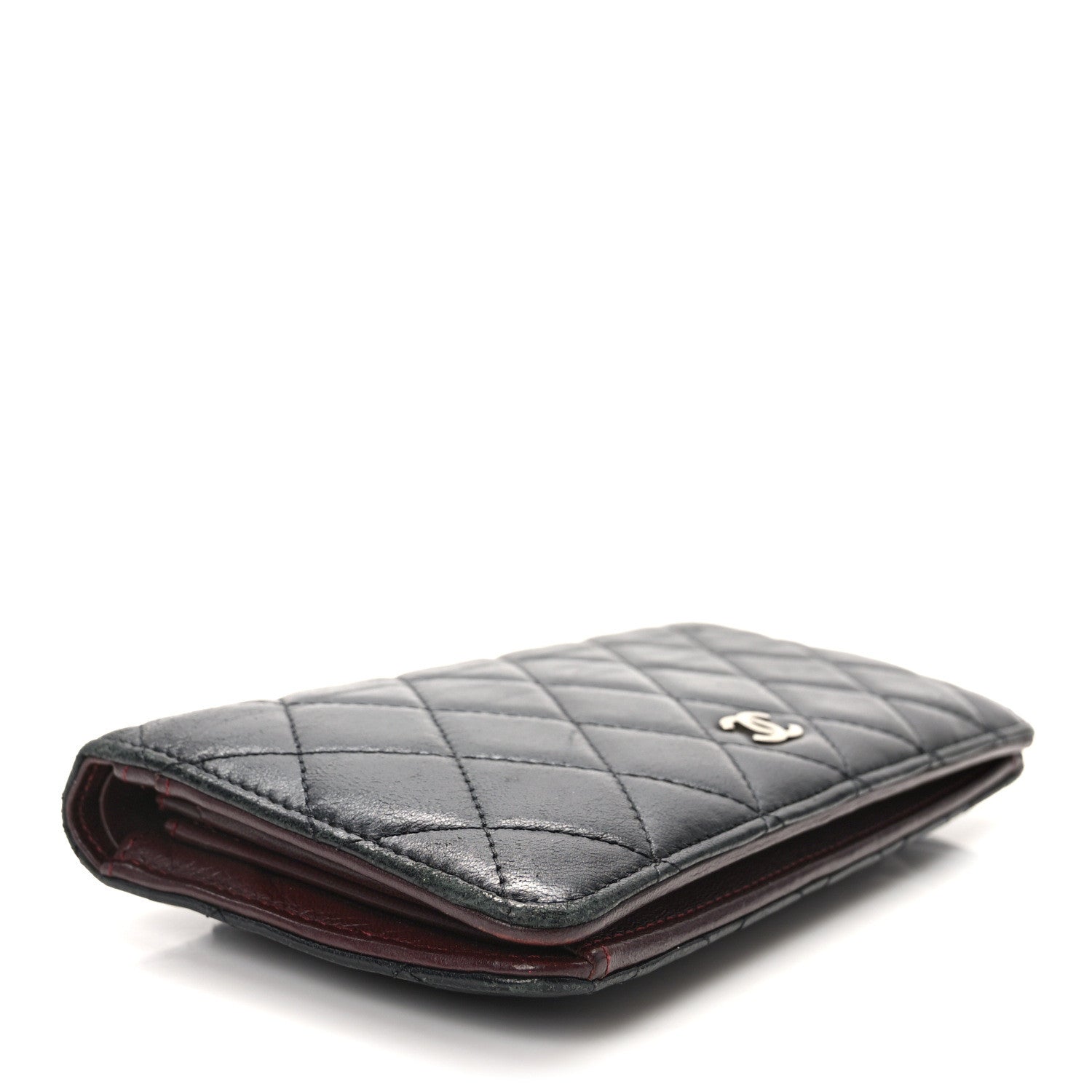 Chanel Lambskin Quilted Yen Wallet Black 4 of 11