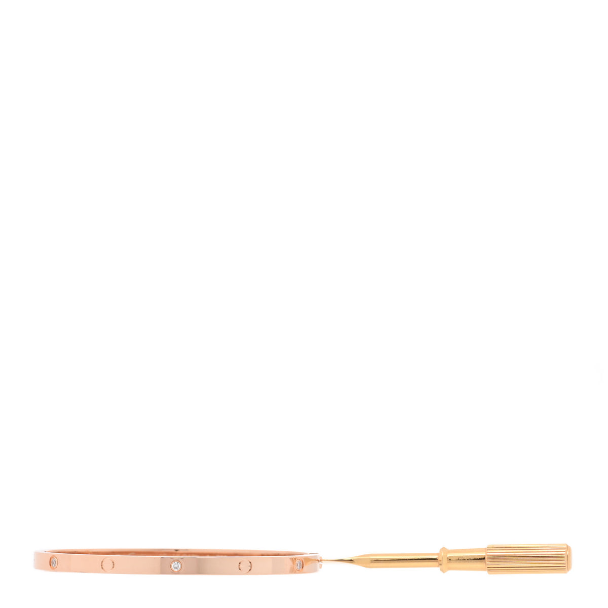 Cartier 18K Pink Gold 6 Diamond Small LOVE Bracelet 16 6 of 7