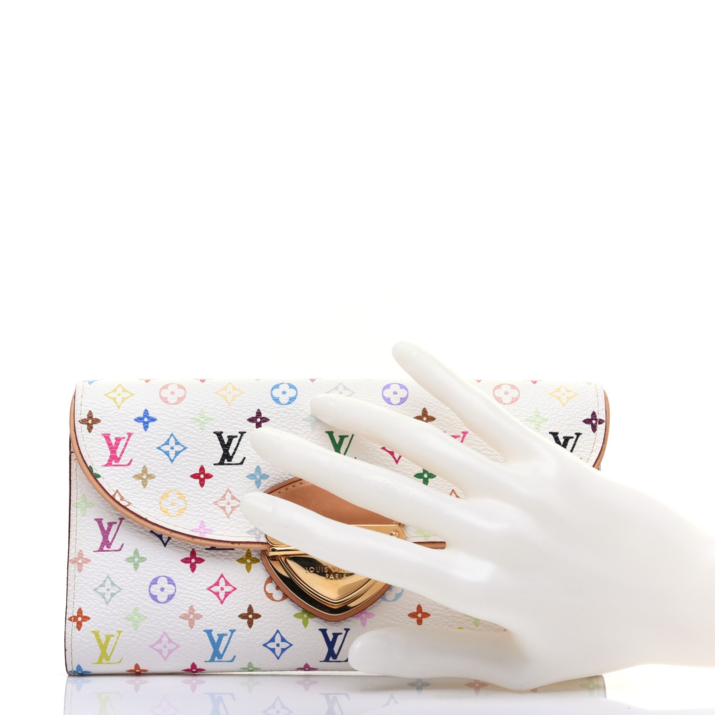 Monogram Multicolor Eugenie Wallet White