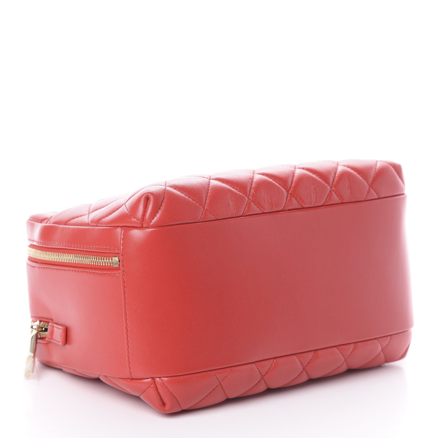 Chanel Lambskin Quilted Medium Trendy CC Bowling Bag Red 3 of 9