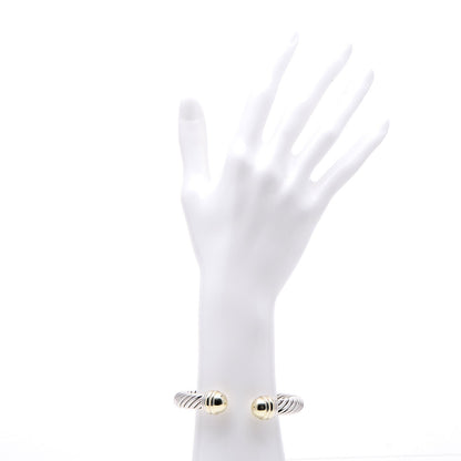David Yurman Sterling Silver 14K Yellow Gold 10mm Cable Classics Bracelet 2 of 5