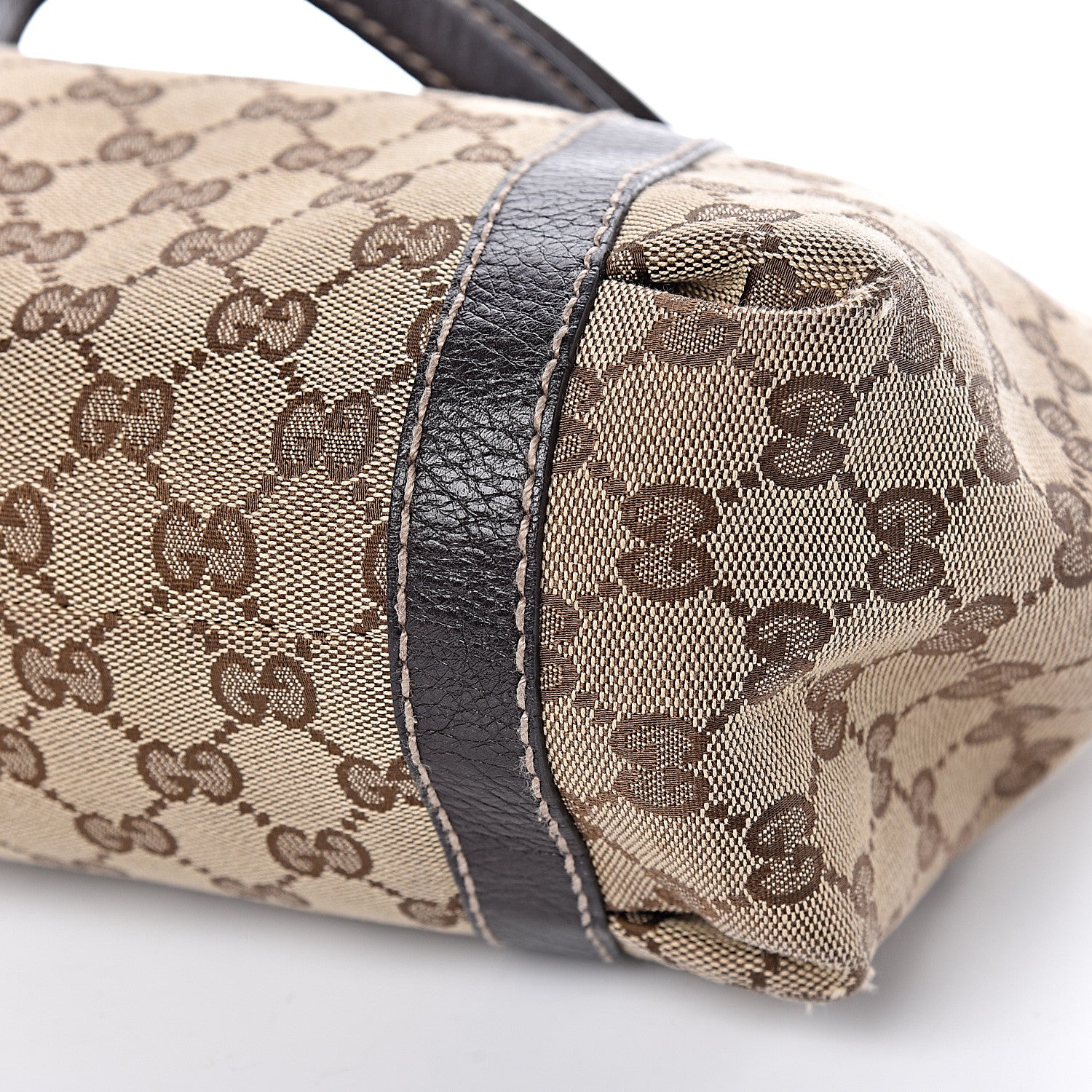 Gucci Monogram Medium New Ladies Web Tote Dark Brown 11 of 11