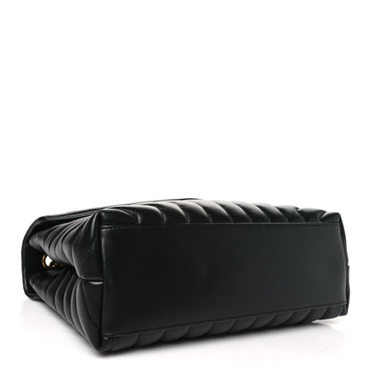 Saint Laurent Calfskin Y Quilted Monogram Medium Loulou Chain Satchel Black 4 of 10