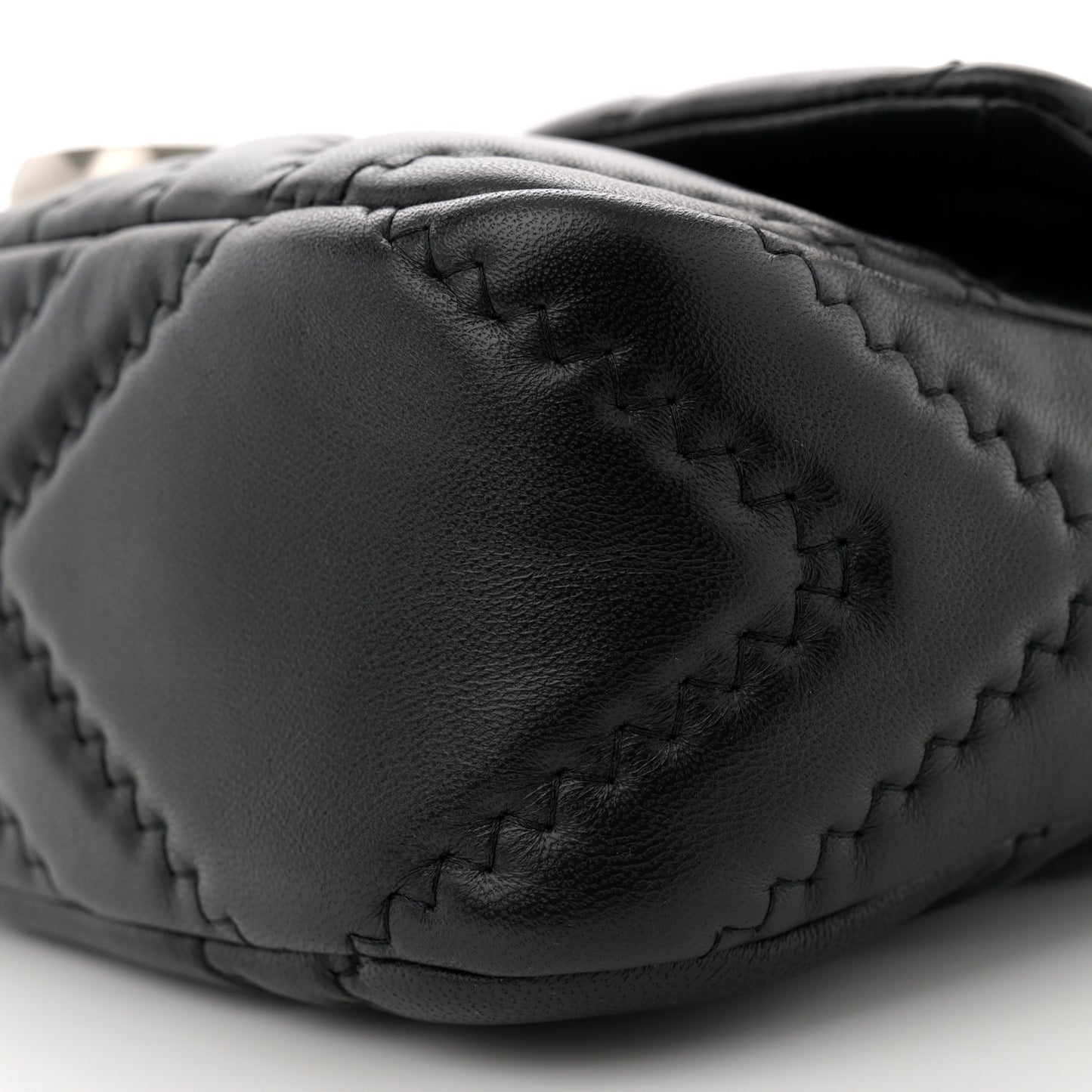 Lambskin Quilted J Marc Large Shoulder Bag Black