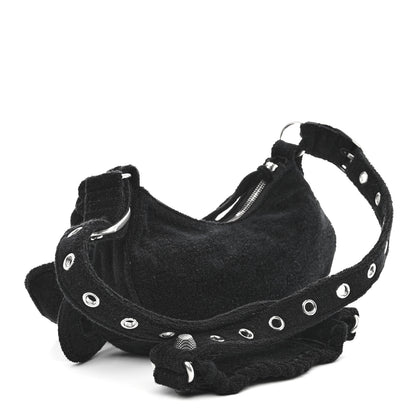Balenciaga Terry Cloth Le Cagole Shoulder Bag XS Black 3 of 11