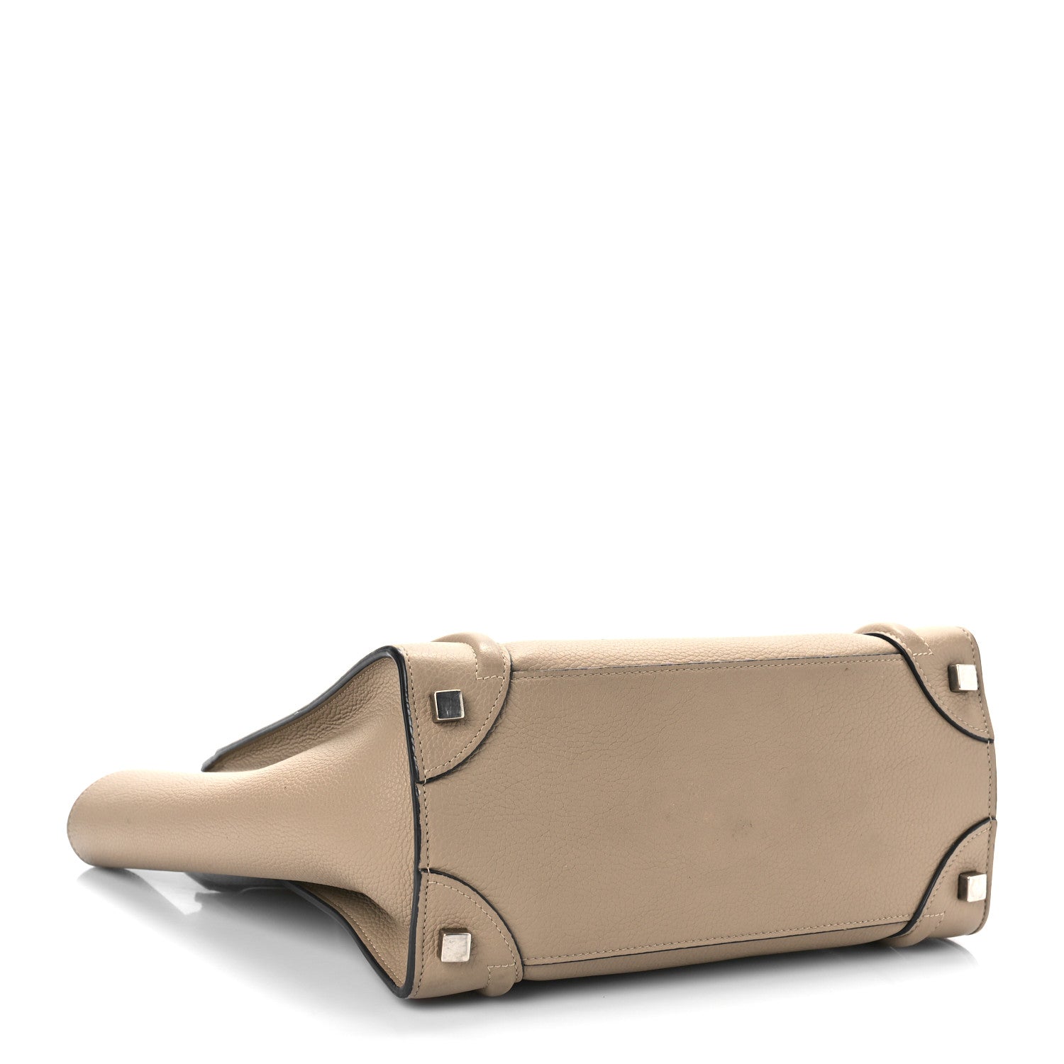 Celine Drummed Calfskin Micro Luggage Dune 4 of 10