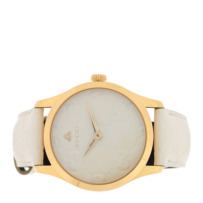 Gucci Stainless Steel Calfskin 38mm G-Timeless Quartz Watch White 2 of 4