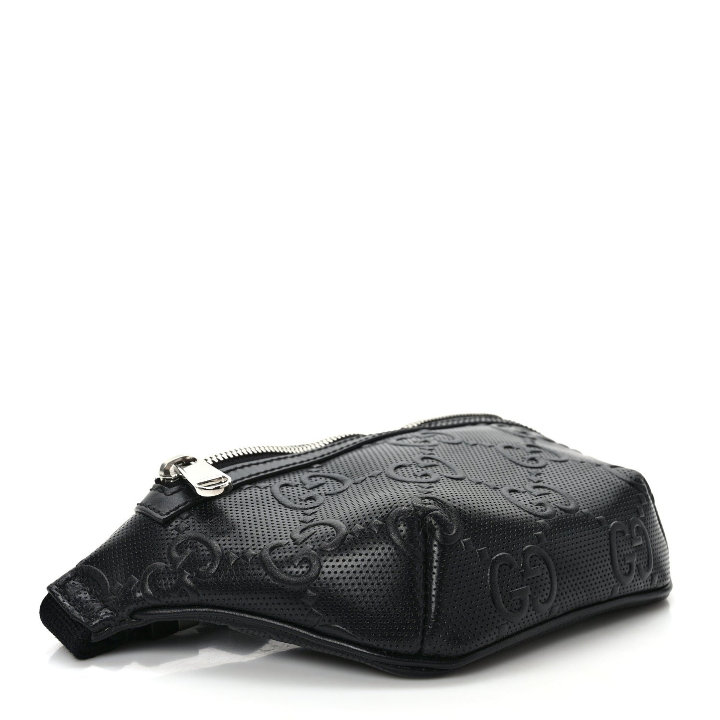 Calfskin GG Tennis Embossed Belt Bag Black