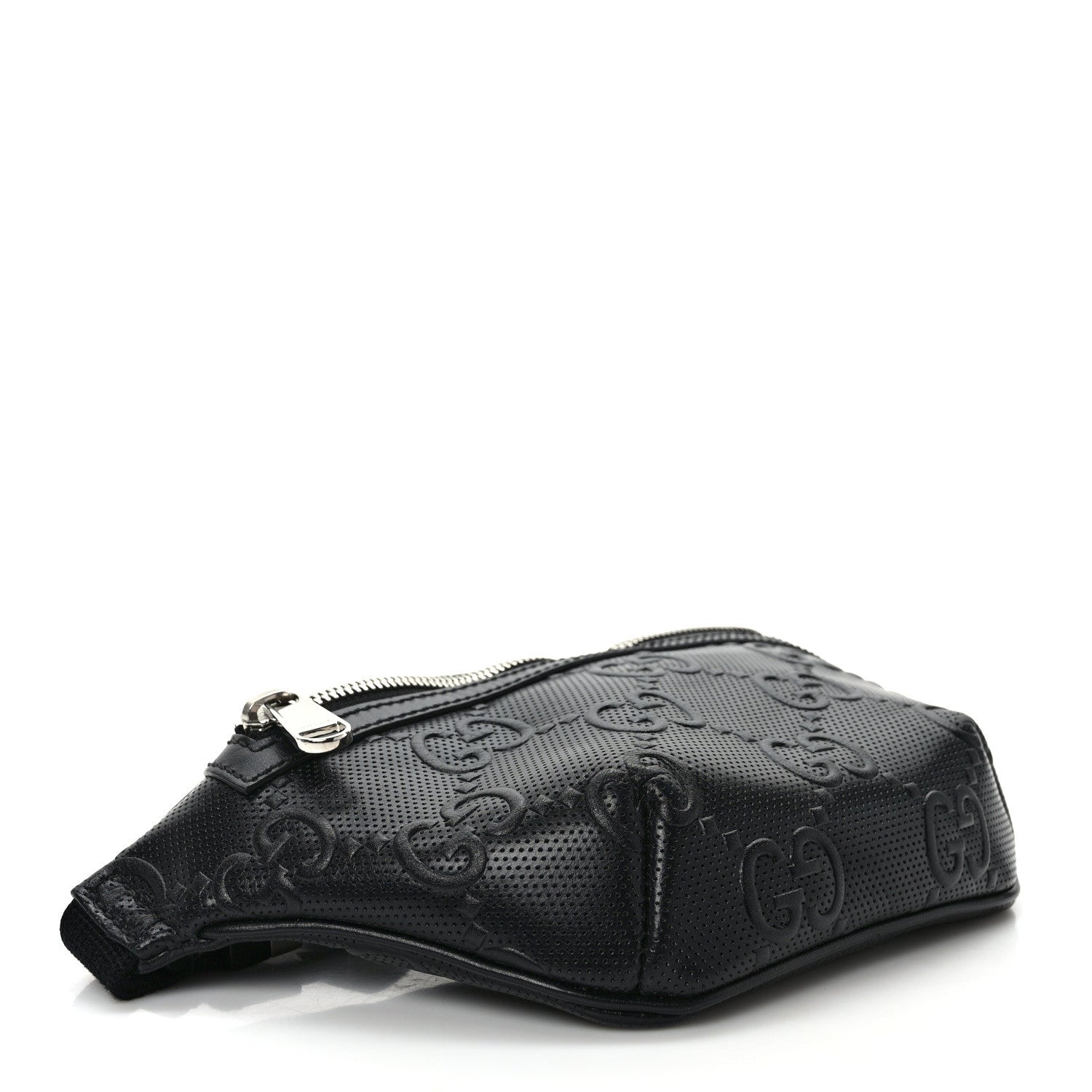 Gucci Calfskin GG Tennis Embossed Belt Bag Black 3 of 8