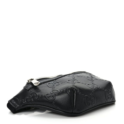 Gucci Calfskin GG Tennis Embossed Belt Bag Black 3 of 8
