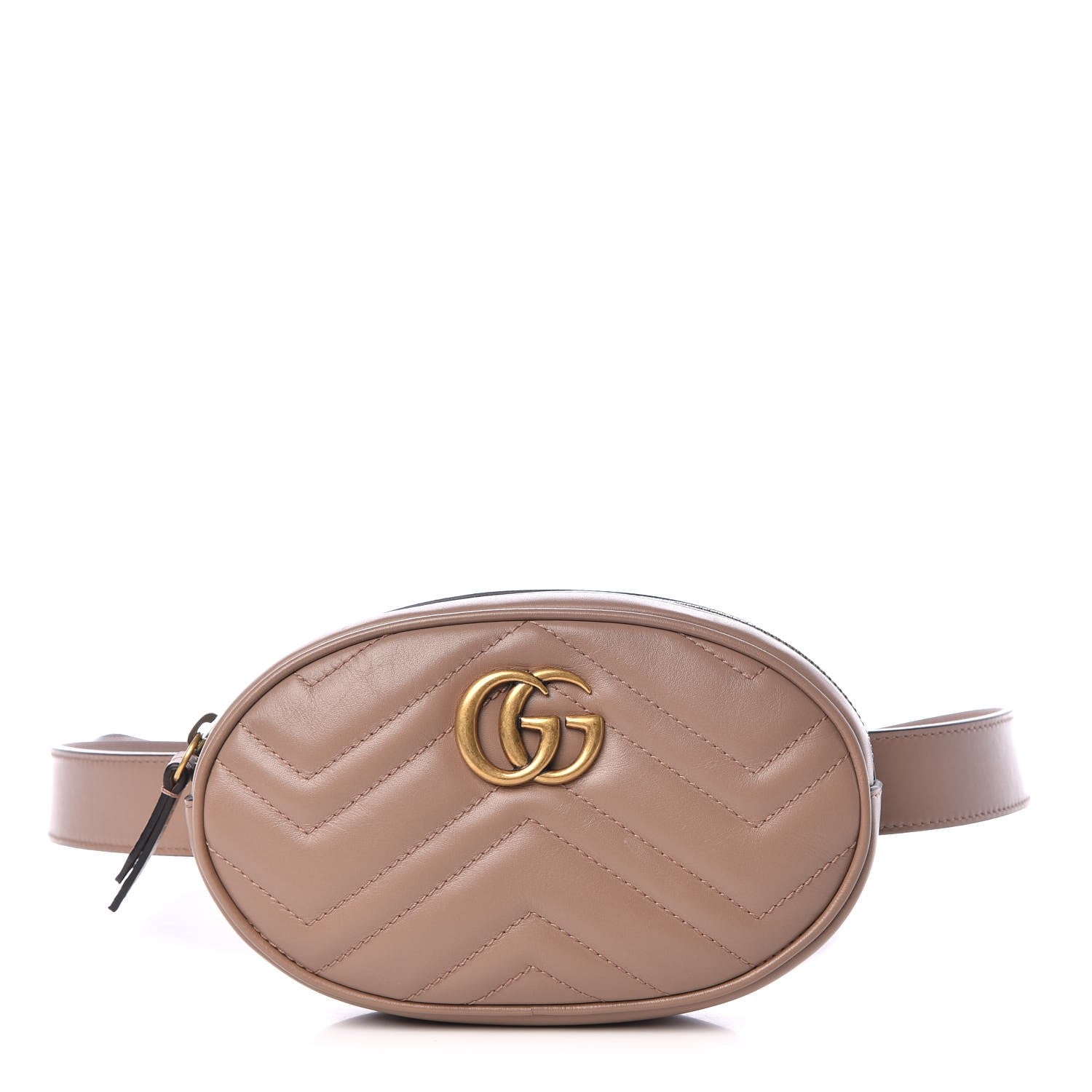 Gucci Calfskin Matelasse GG Marmont Belt Bag 95 38 Porcelain Rose 1 of 8