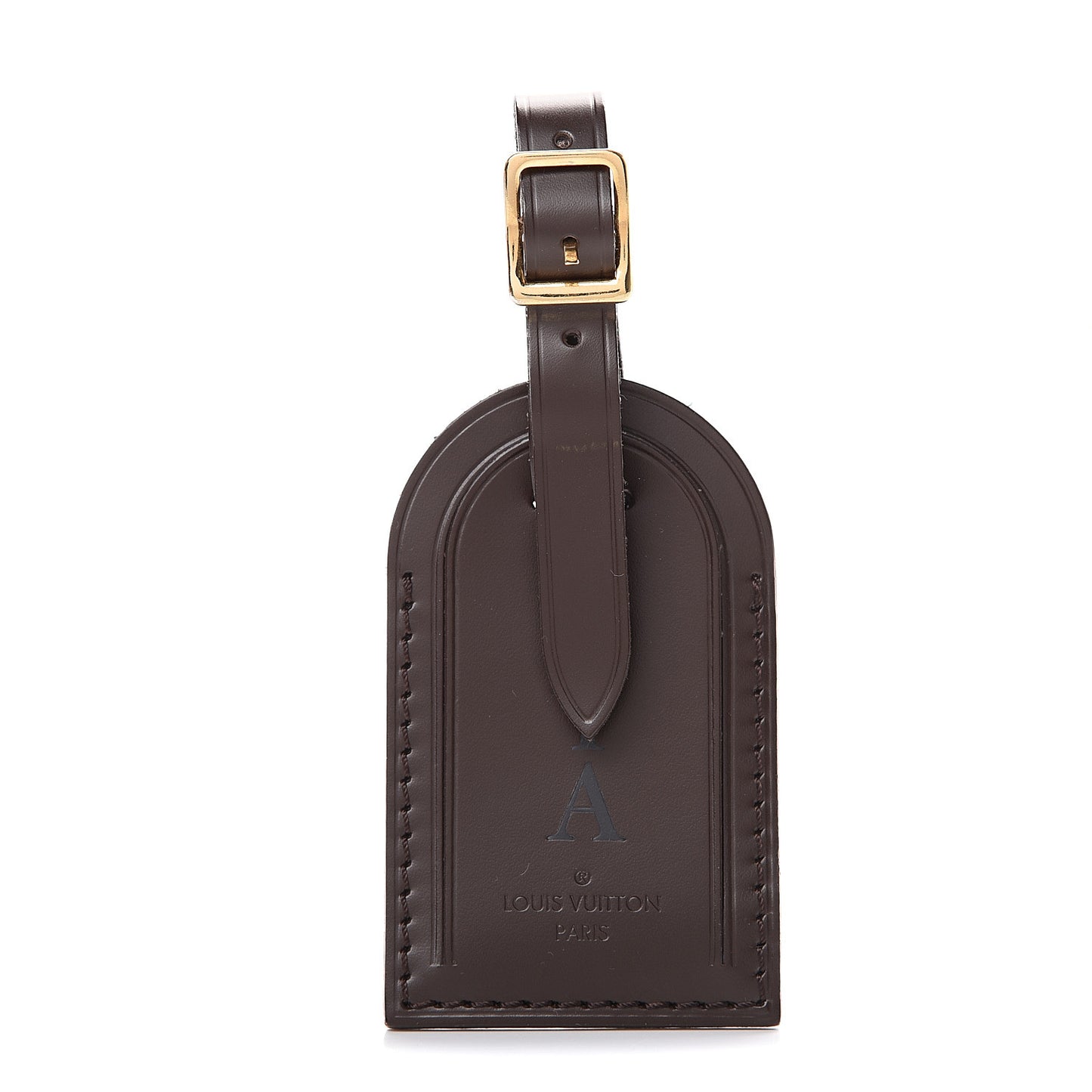 Calfskin Luggage Tag Ebene