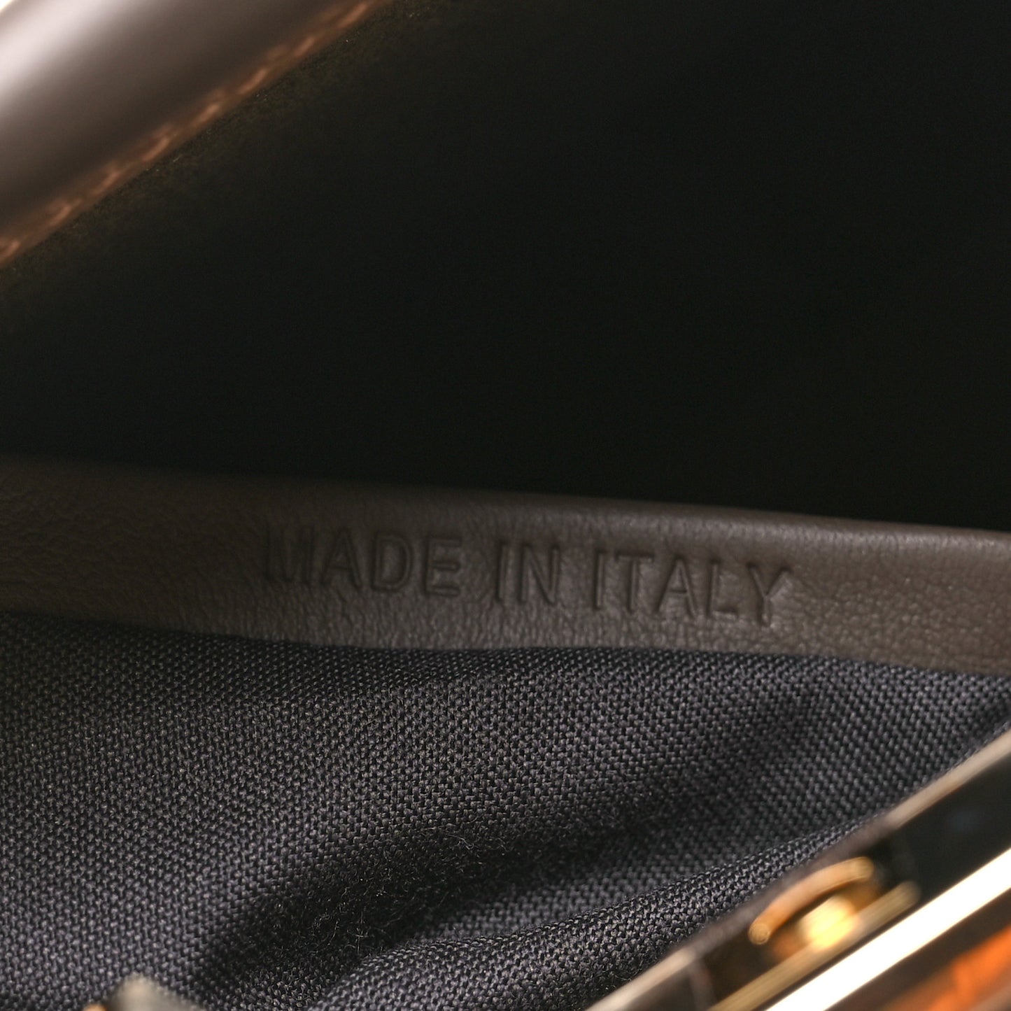 Vitello Seta Suede FF Mini Peekaboo Iconic Satchel Chocolate Sigaro Marrone