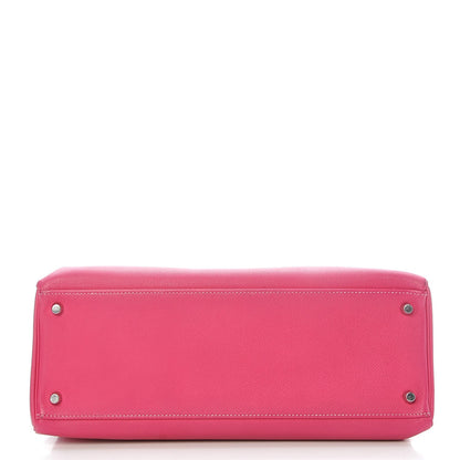 Hermes Epsom Candy Kelly Retourne 35 Rose Tyrien Rubis 6 of 38