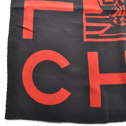 Chanel Silk Boutique Scarf Black Red 3 of 5