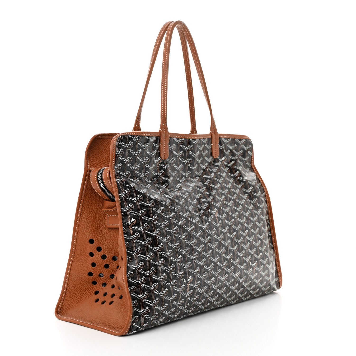 Goyard Goyardine Sac Hardy Pet Carrier PM Black Gold 4 of 12