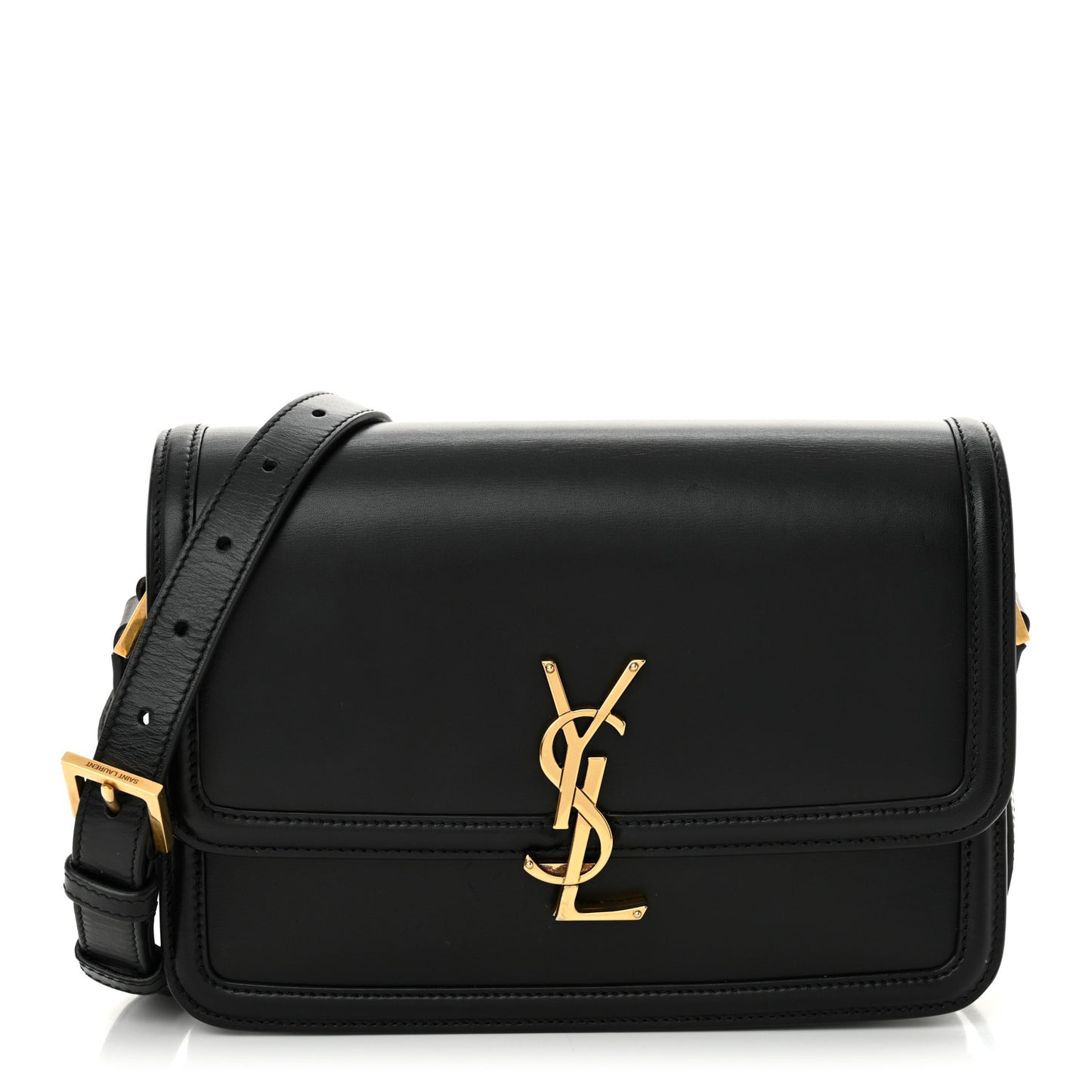 Box Calfskin Monogram Medium Solferino Satchel Black
