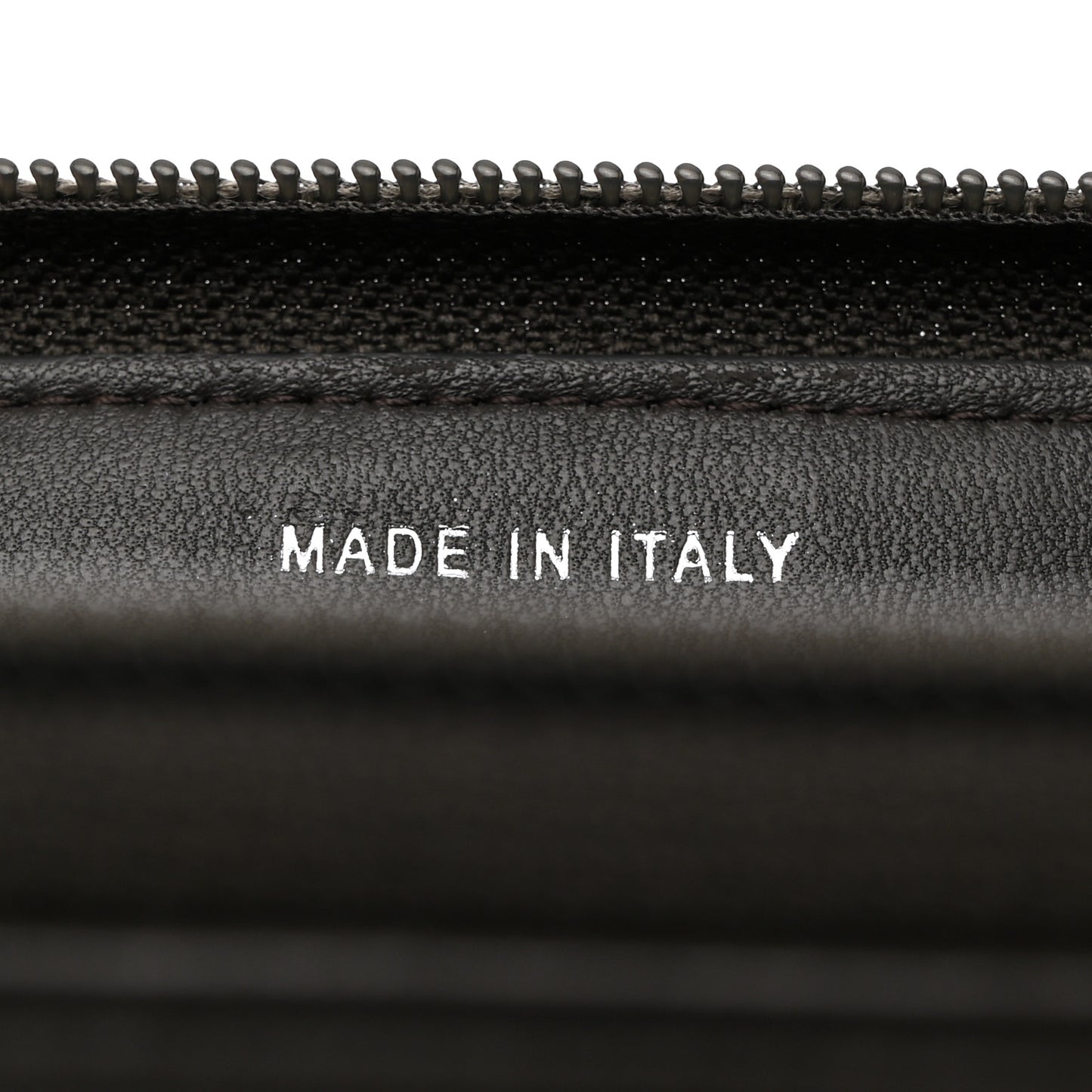 Lambskin Quilted Boy Zip Around Wallet Dark Grey