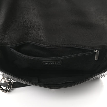 Chanel Calfskin Quilted Large Ride My Bag Messenger Black 5 of 10