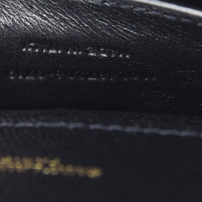 Saint Laurent Grain De Poudre Textured Mixed Matelasse Triquilt Medium Monogram Satchel Black 9 of 10