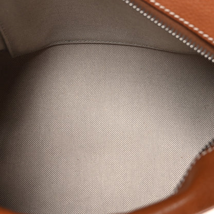 Hermes Toile Barenia Faubourg Cavour Pouch Fauve 5 of 11