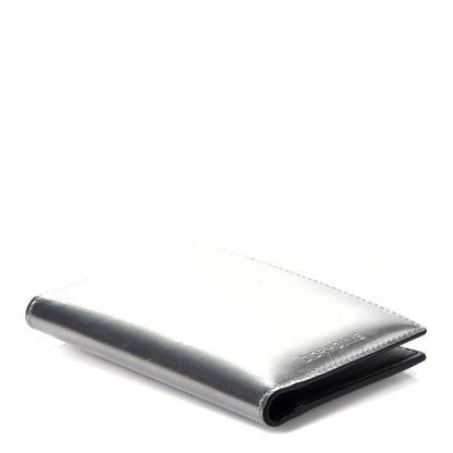 Christian Dior HOMME Metallic Calfskin Bi-Fold Card Holder Silver 4 of 7