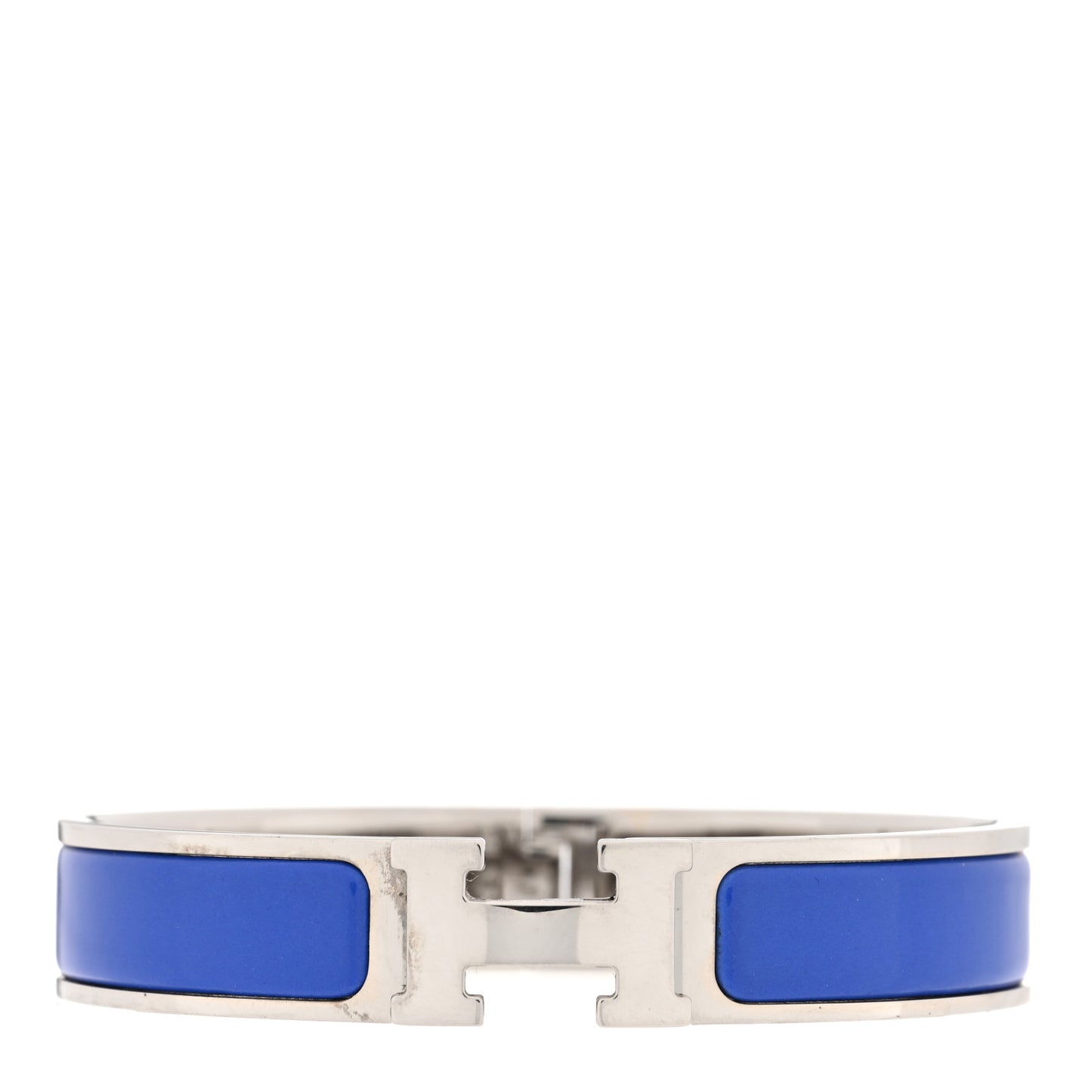 Narrow Enamel Clic Clac H Bracelet GM Bleu Electrique