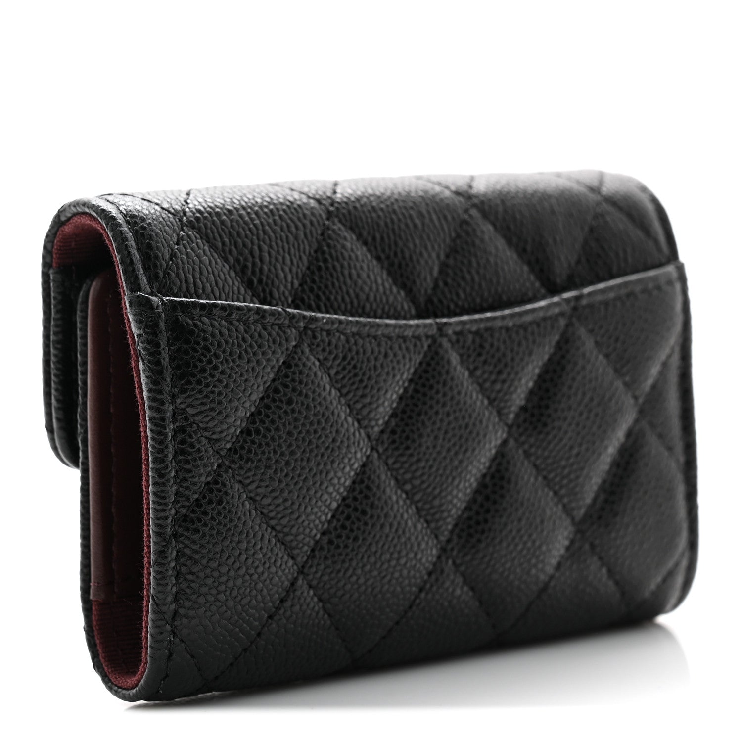 Chanel Caviar Quilted Classic 4 Key Holder Wallet Black 3 of 9